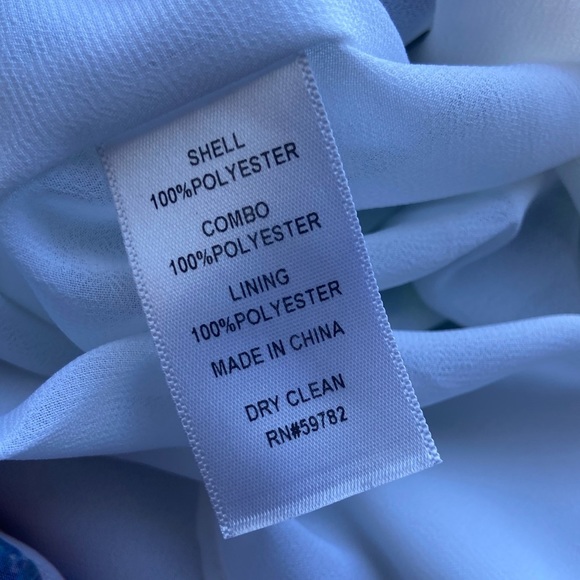 Adrianna Papell Floral Print Asymmetrical Fit & Flare Dress Lettuce Trim - Picture 14 of 14